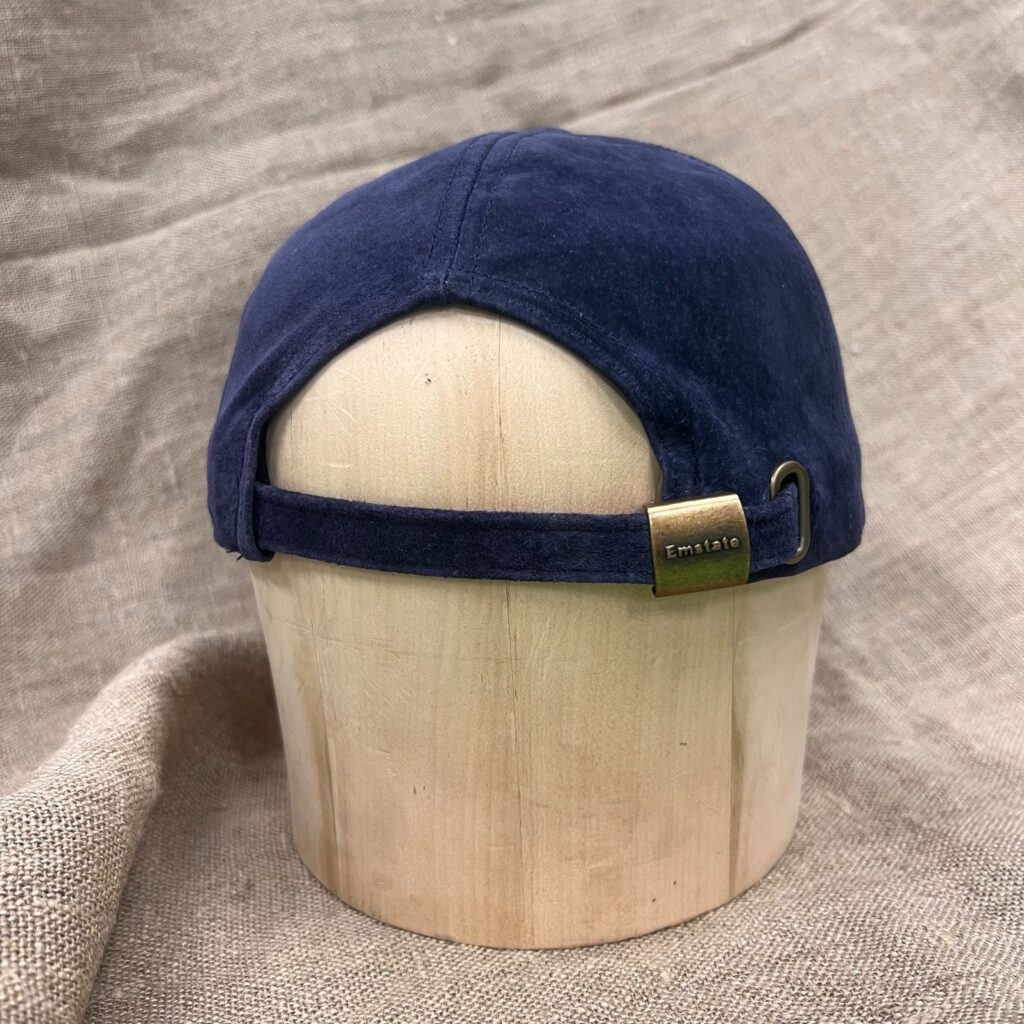 Navy Suede Leather Baseball Cap Winner Caps Mfg Company