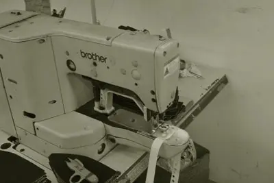 Sewing machine on a table