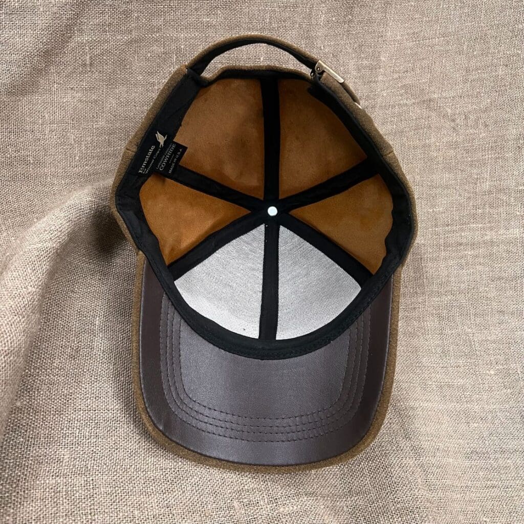 Distressed Brown Leather Baseball Cap Winner Caps MFG. Company
