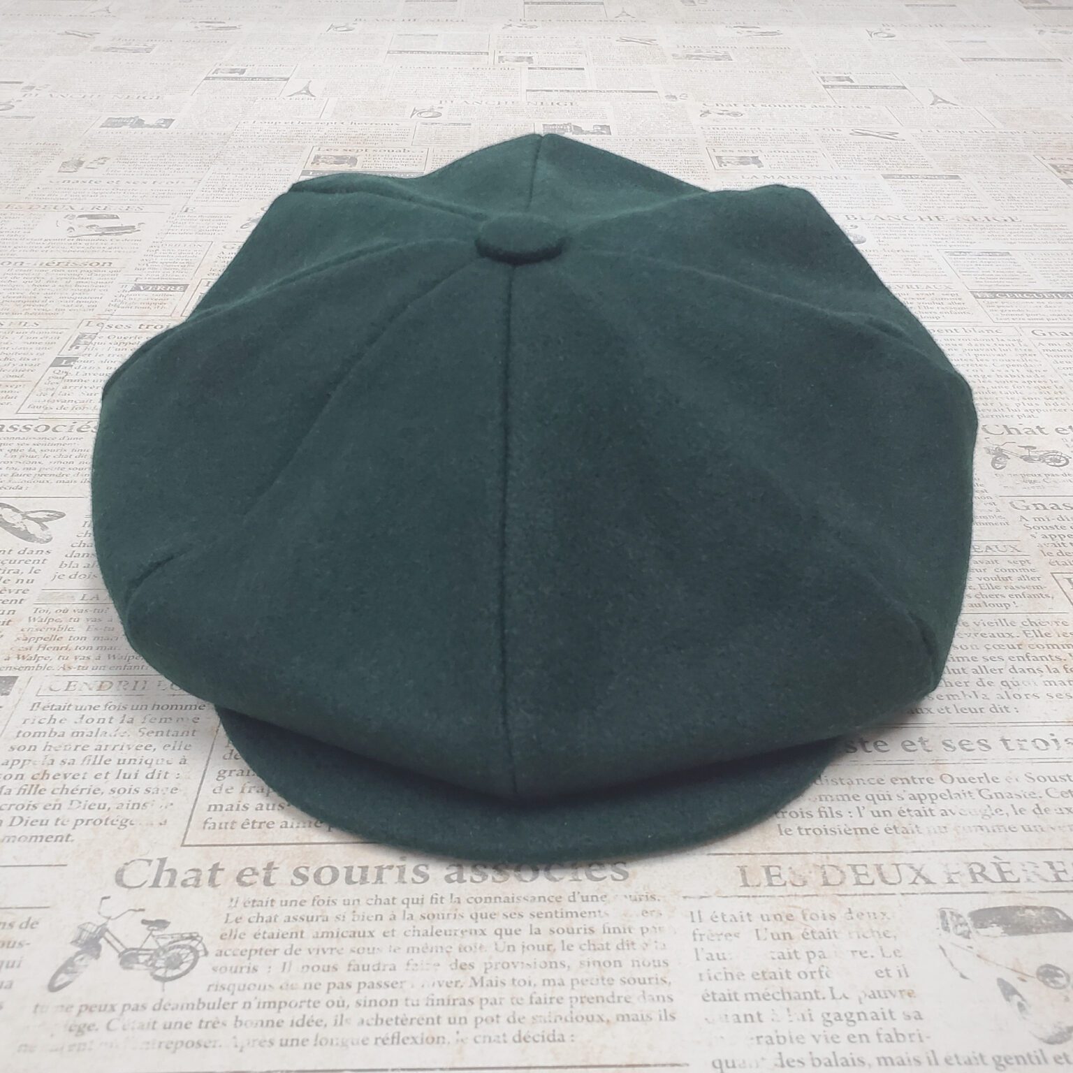 Hunter Green Wool Apple Newsboy Cap - Winner Caps MFG. Company