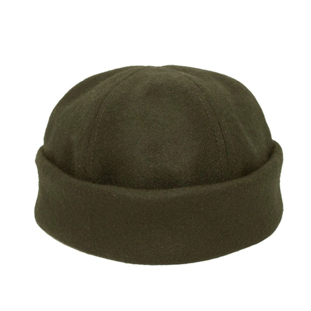 Black Melton Wool Skull Cap Beanie Winner Caps MFG. Company
