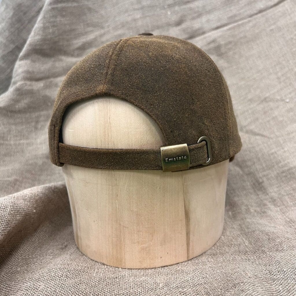 Distressed Brown Leather Baseball Cap Winner Caps MFG. Company