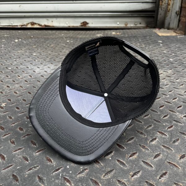 Black Leather High-Profile Mesh Cap 2.0 - Image 5